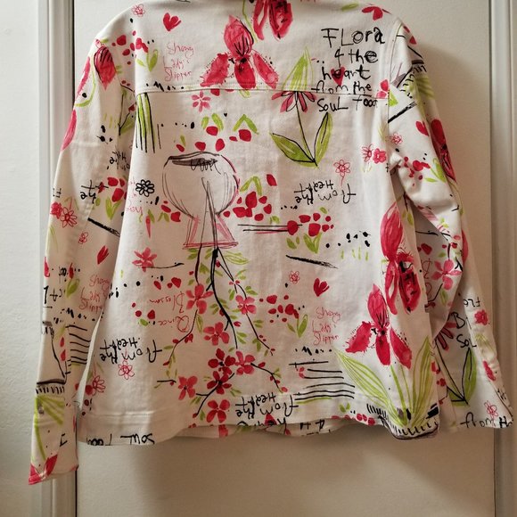 Susan Graver twill button front jacket - Picture 4 of 7